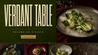 Пример редакционного сайта вымышленного ресторана Verdant Table